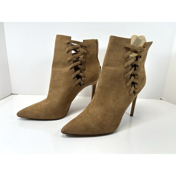 Aldo Womens Tuxedo Suede Pointed Toe Ankle Fashion Boots, Natural,  TAN Size 9 - Picture 3 of 16